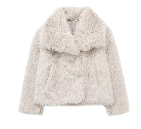 Women's - Faux Fur Winter Jacket - Stylish Outerwear