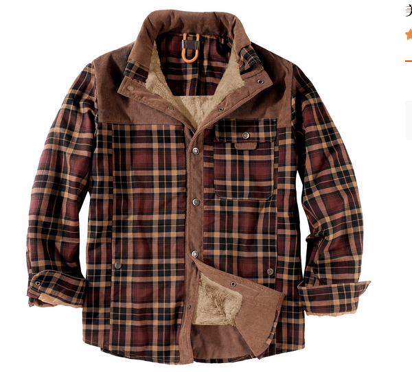 Men's - Lumberjack Jacket - Durable Cotton Blend - Stylish Outdoor Wear