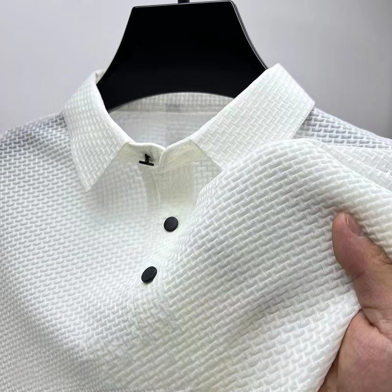 High quality silk polo shirt