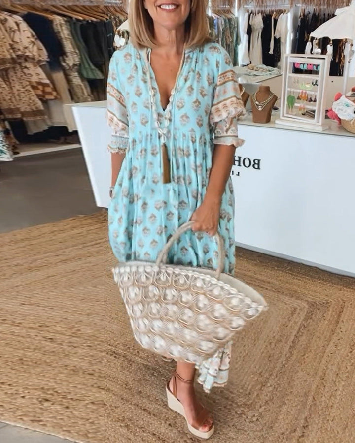 Women's - Spring Dress - Radiant Floral Design - Lightweight Fabric - Perfect for Warm Weather Outings