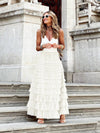 Layered tulle maxi skirt