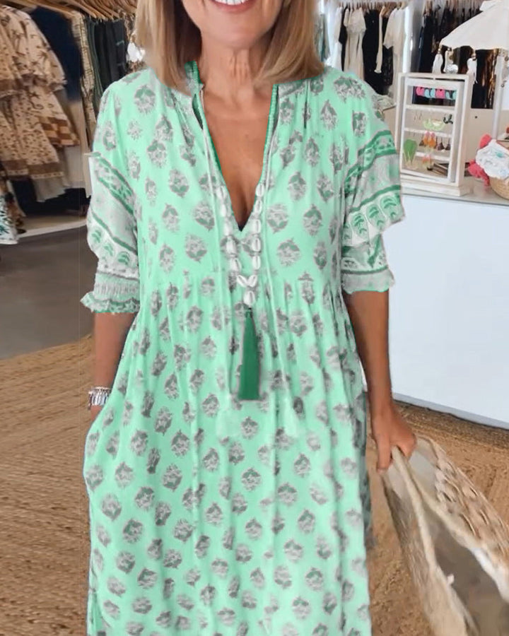 Women's - Spring Dress - Radiant Floral Design - Lightweight Fabric - Perfect for Warm Weather Outings