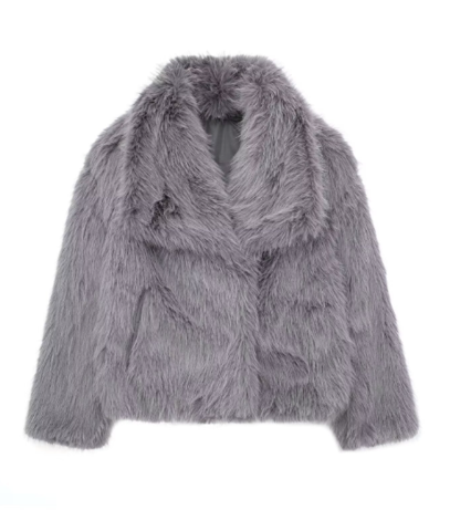 Women's - Faux Fur Winter Jacket - Stylish Outerwear