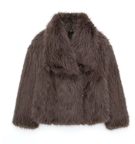 Women's - Faux Fur Winter Jacket - Stylish Outerwear