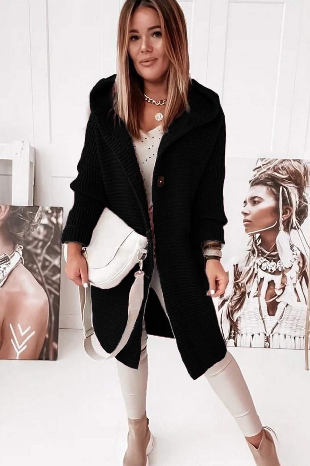 Ella Chic casual coat with hood
