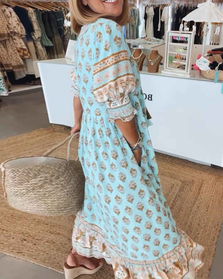 Women's - Spring Dress - Radiant Floral Design - Lightweight Fabric - Perfect for Warm Weather Outings