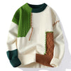 Men's jumper with patchwork pattern