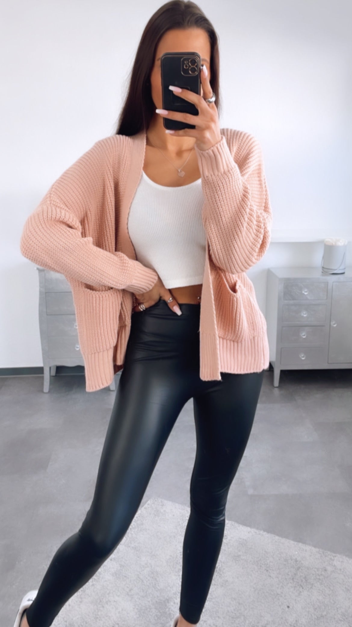 Amelia™ leather look leggings
