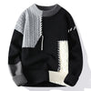 Men's jumper with patchwork pattern