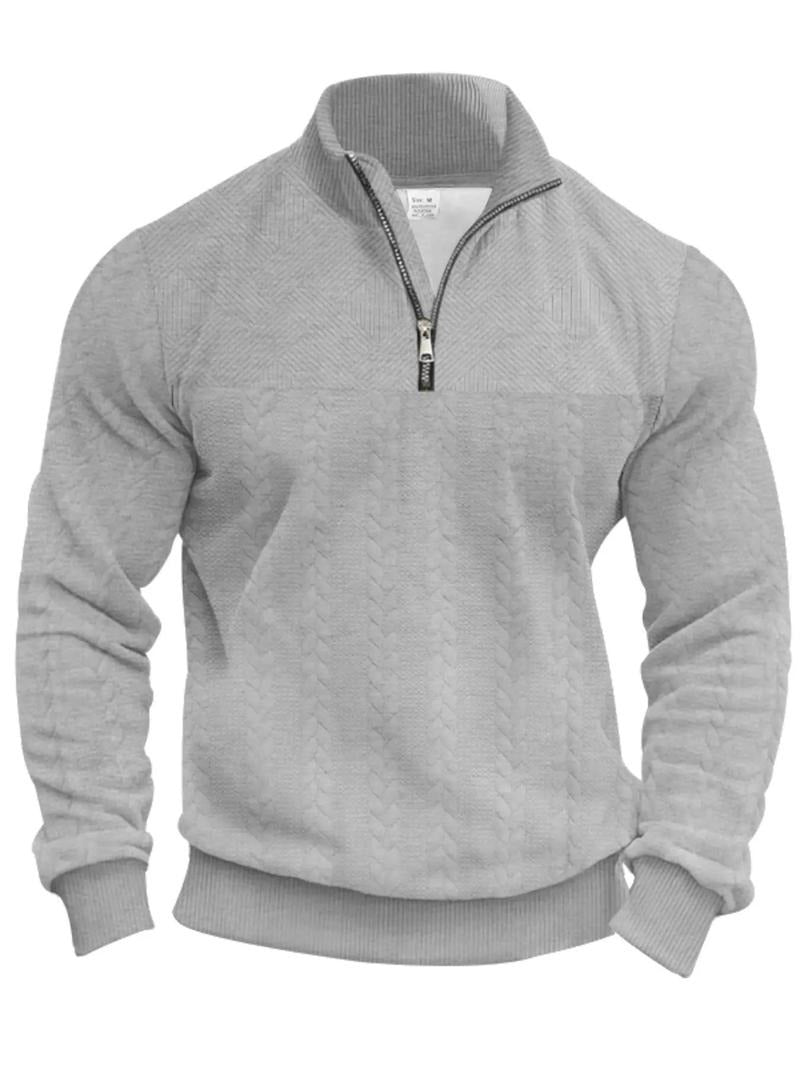 Men's - Half Zip Pullover - Soft Fabric Stylish Design - Casual Comfort