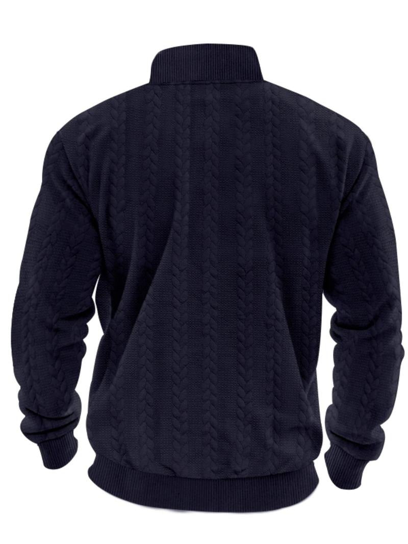 Men's - Half Zip Pullover - Soft Fabric Stylish Design - Casual Comfort