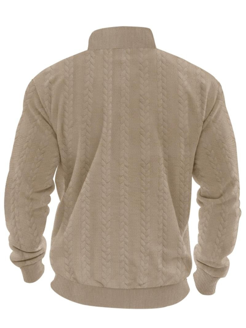 Men's - Half Zip Pullover - Soft Fabric Stylish Design - Casual Comfort