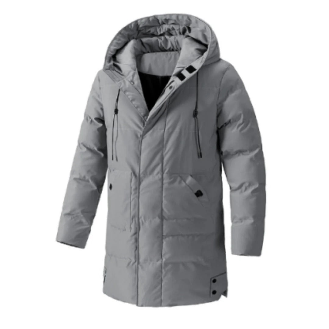 Men's - Insulated Hooded Jacket - Water-Resistant