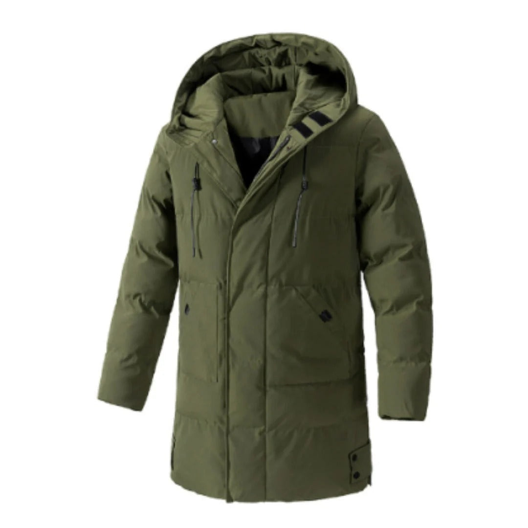 Men's - Insulated Hooded Jacket - Water-Resistant