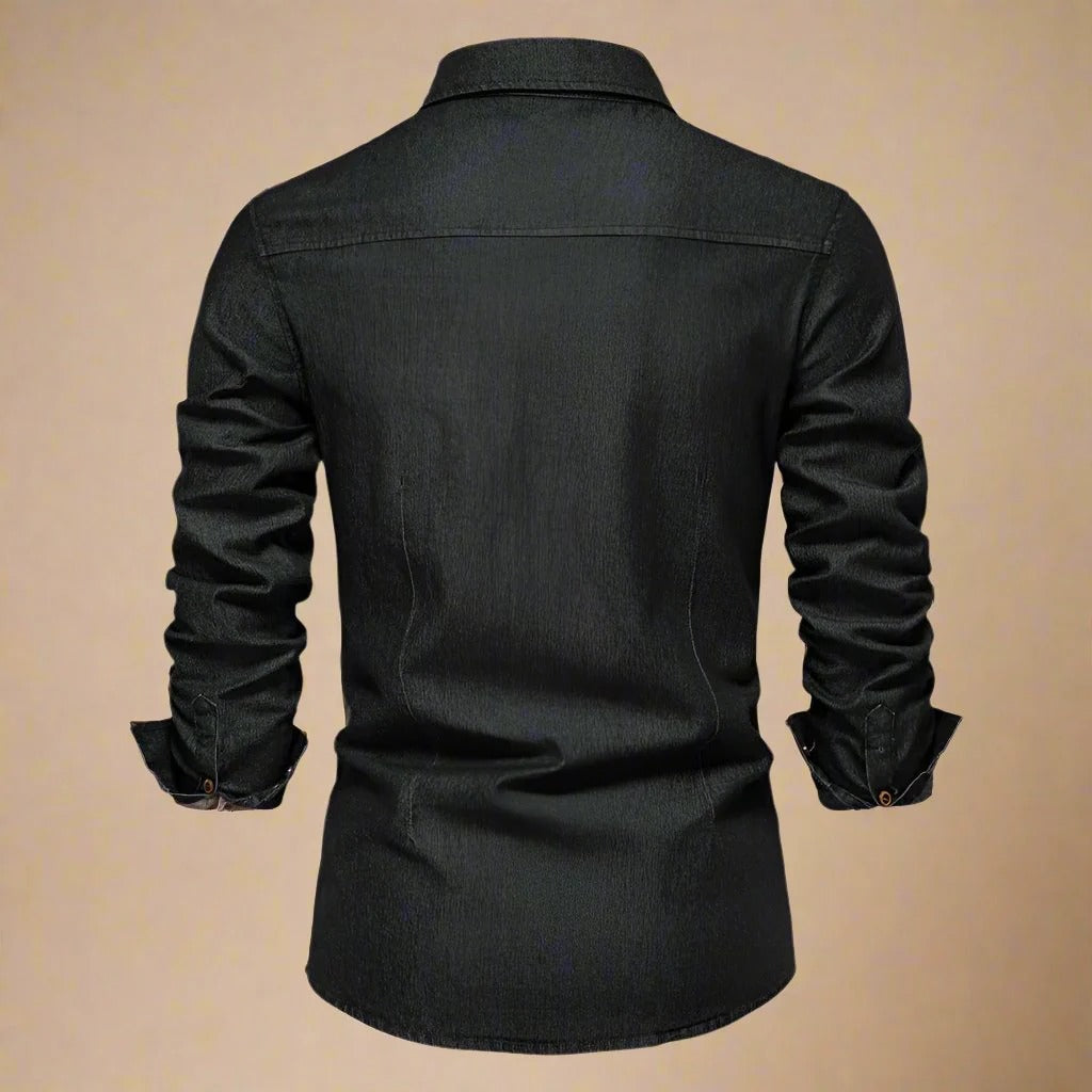 Men's - Denim Shirt - Classic Style - Durable Fabric - Casual Wardrobe Essential