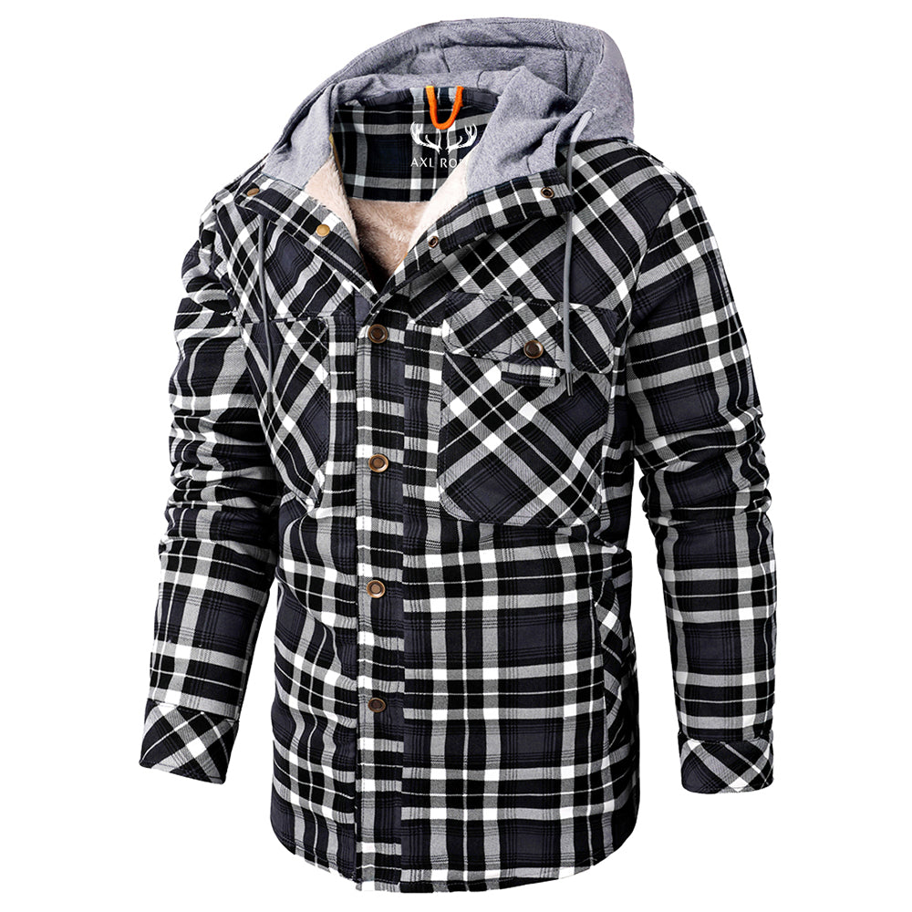 Men's - Lumberjack Hoodie - Cosy Flannel Material - Stylish Casual Wear for All Seasons