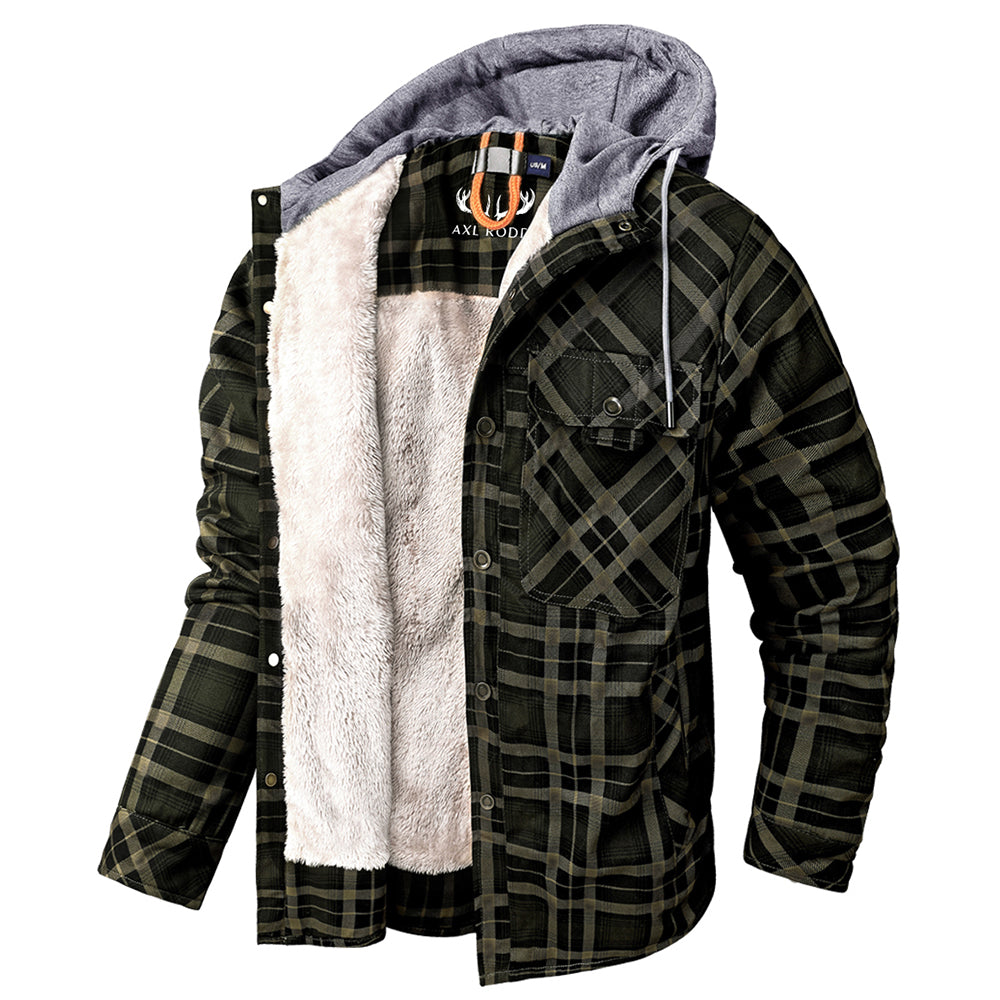 Men's - Lumberjack Hoodie - Cosy Flannel Material - Stylish Casual Wear for All Seasons