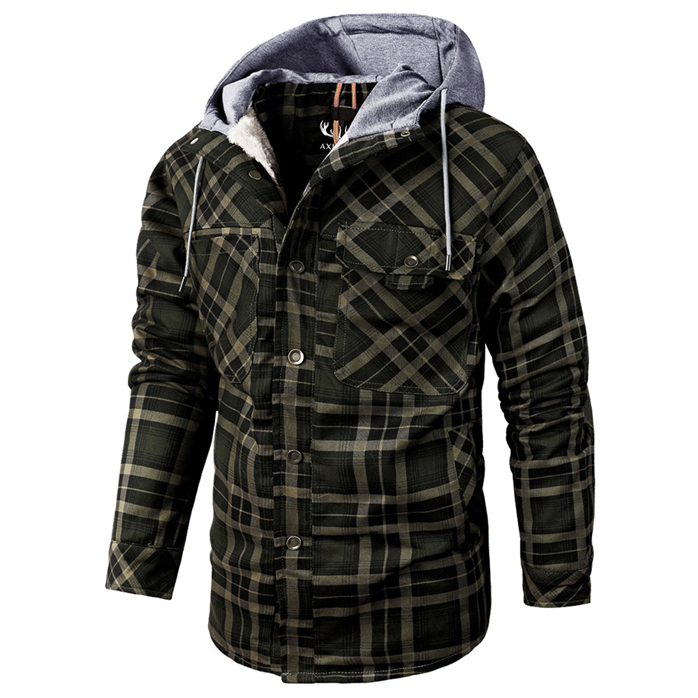 Men's - Lumberjack Hoodie - Cosy Flannel Material - Stylish Casual Wear for All Seasons
