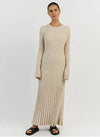 Long knitted dress for women