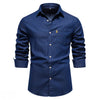 Denim overshirt for men