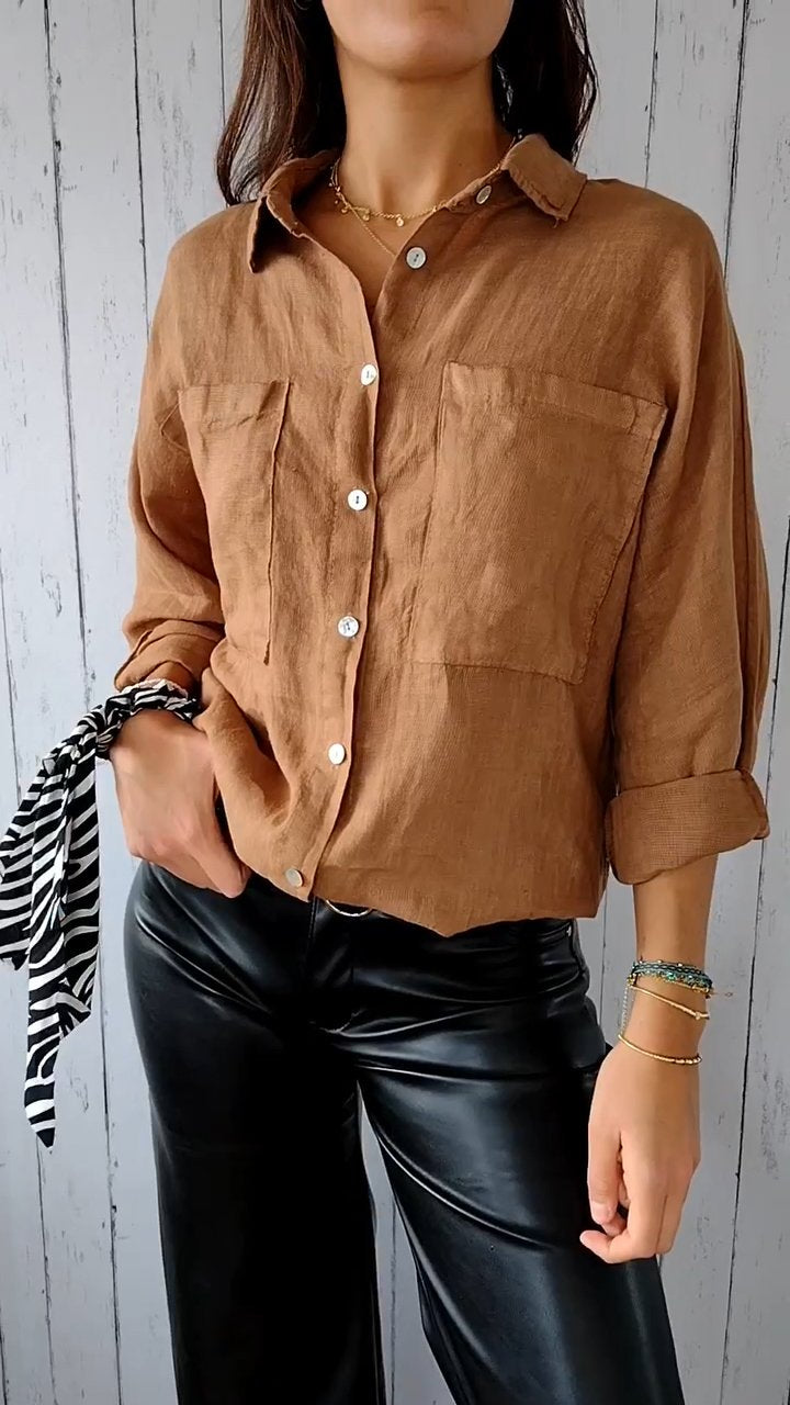 Elegant plain coloured shirt