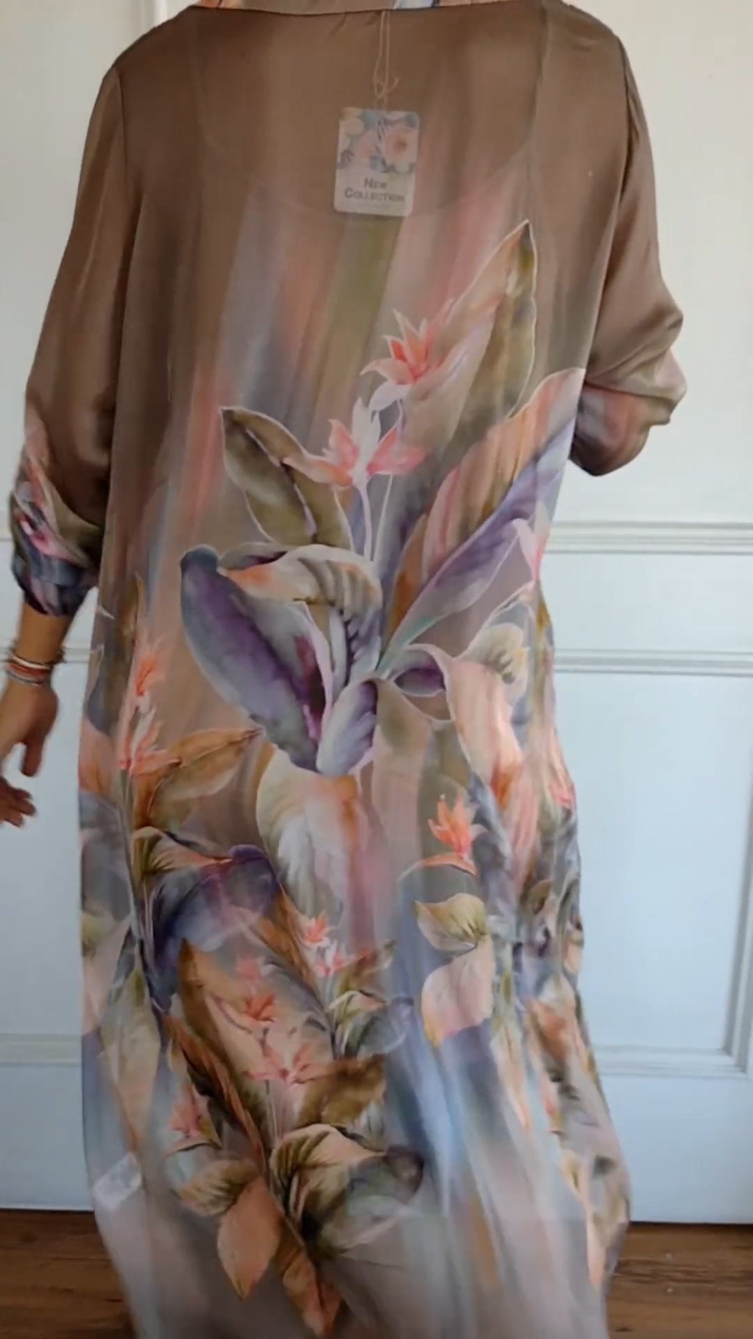 Comfortable Sheer Dress With Print