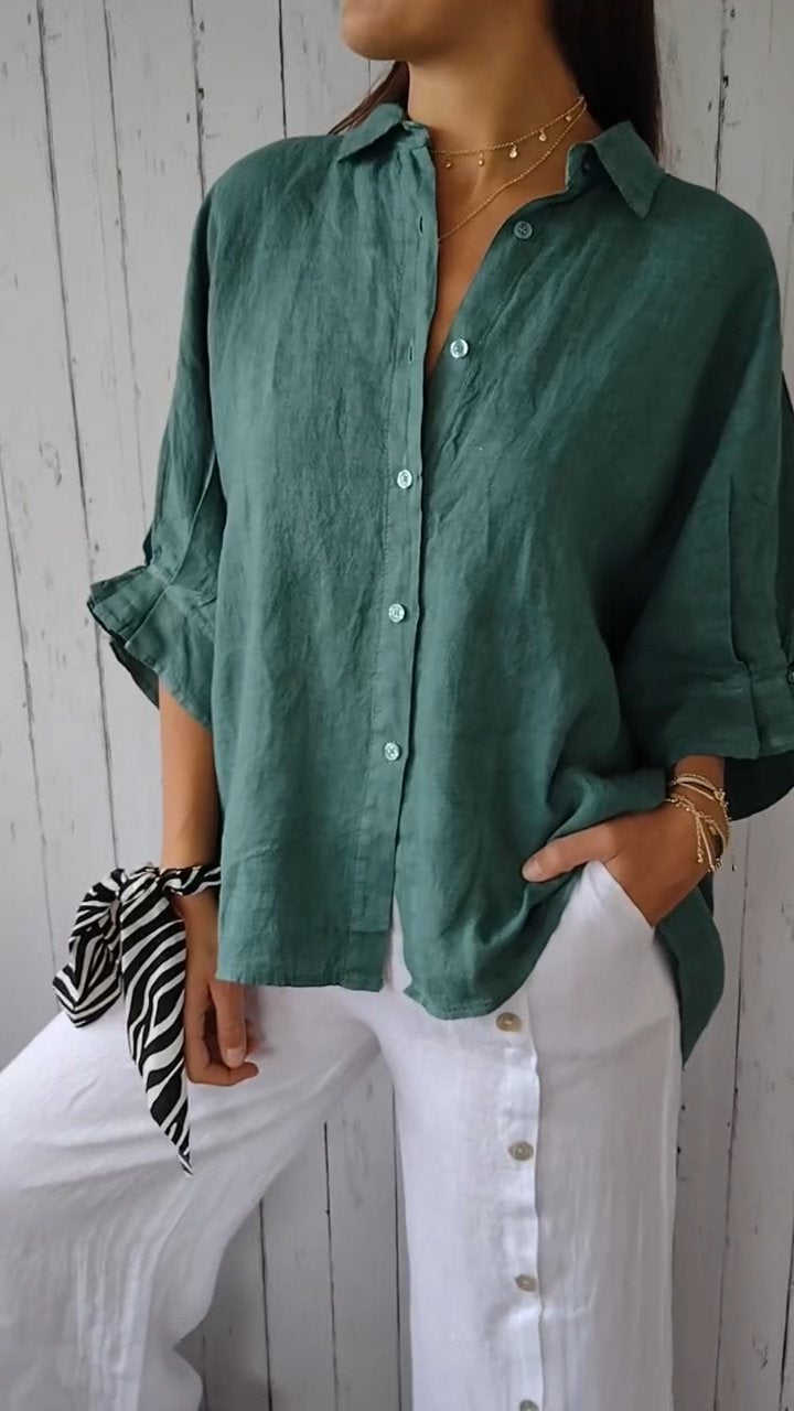 Comfortable Shirt With Cute Back Closure