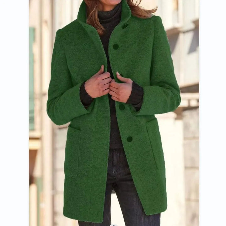 Timeless elegance: fashionable button coat