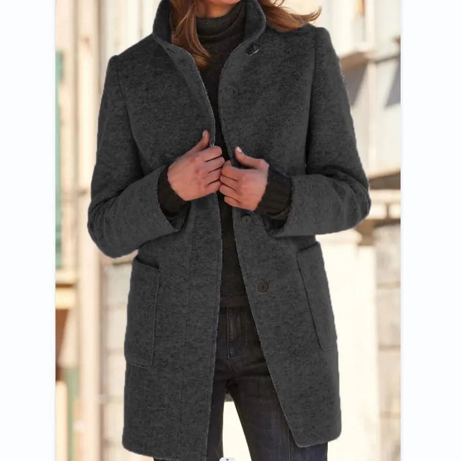 Timeless elegance: fashionable button coat