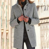 Fashionable woollen jacket with buttons