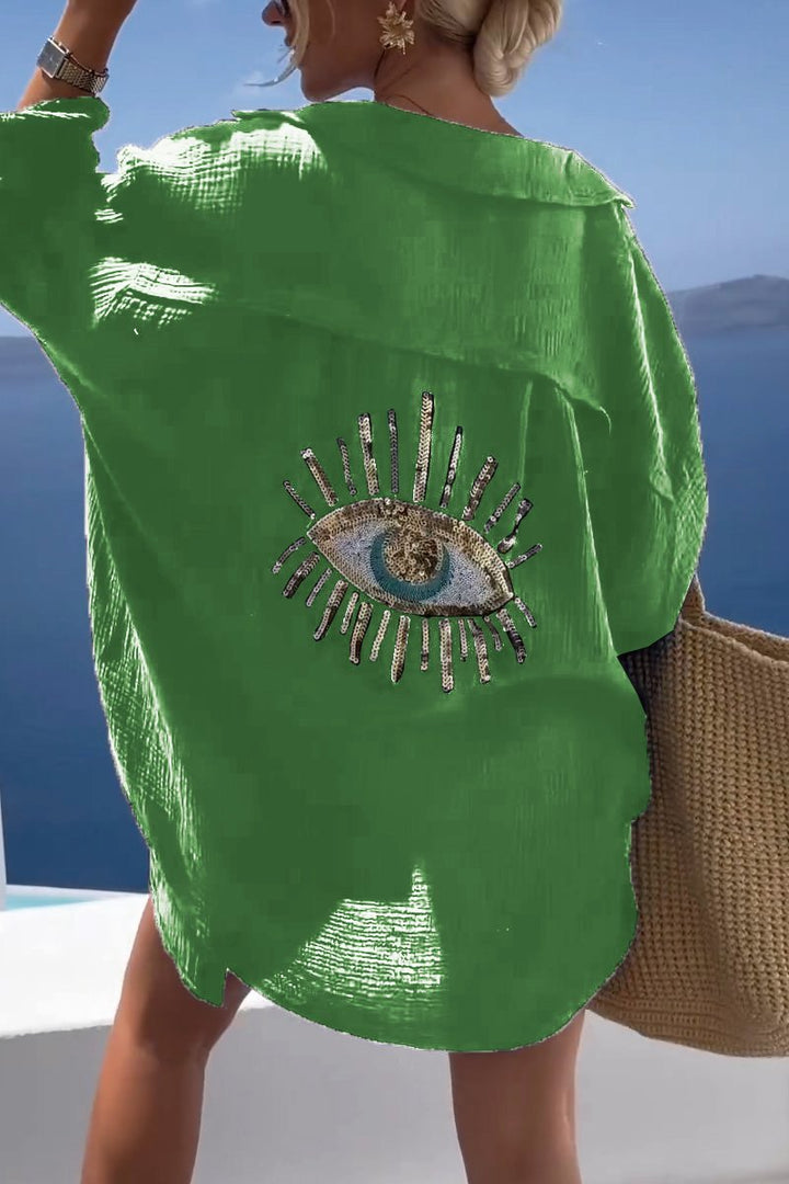 Women's - blouse for beach dress eye - Oversized and Lightweight - Perfect Summer wear