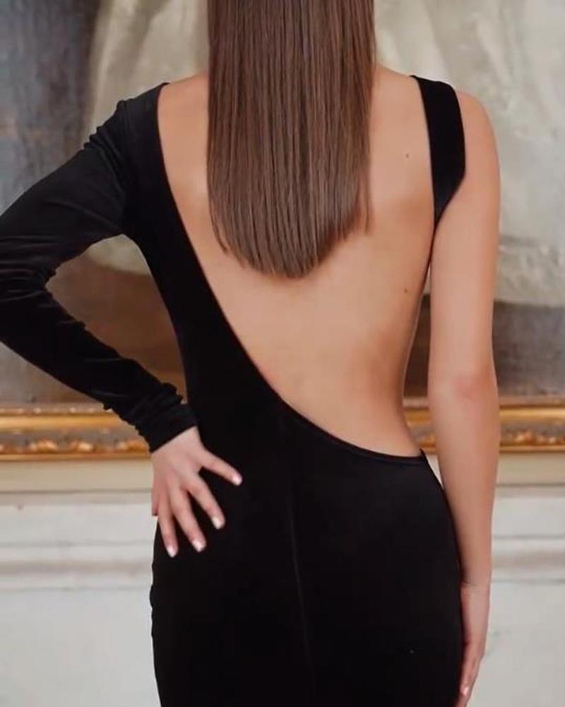 Elegant backless dress