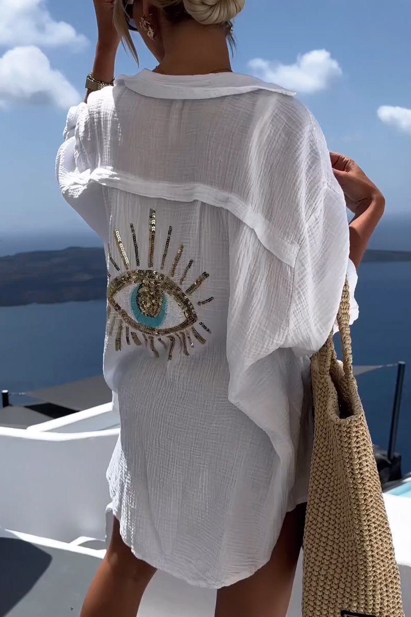 Women's - blouse for beach dress eye - Oversized and Lightweight - Perfect Summer wear