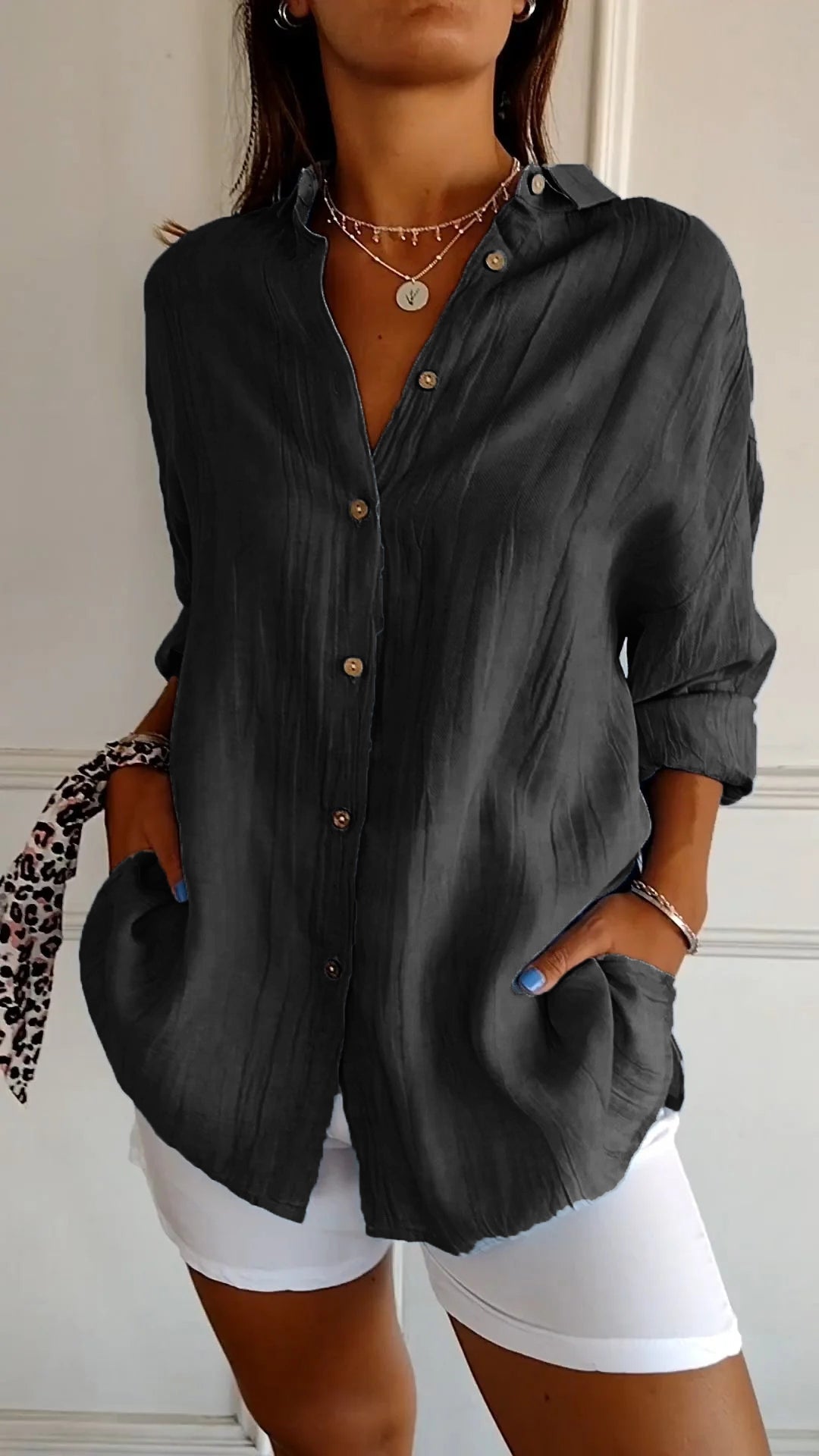 Elegant vintage long sleeve shirt