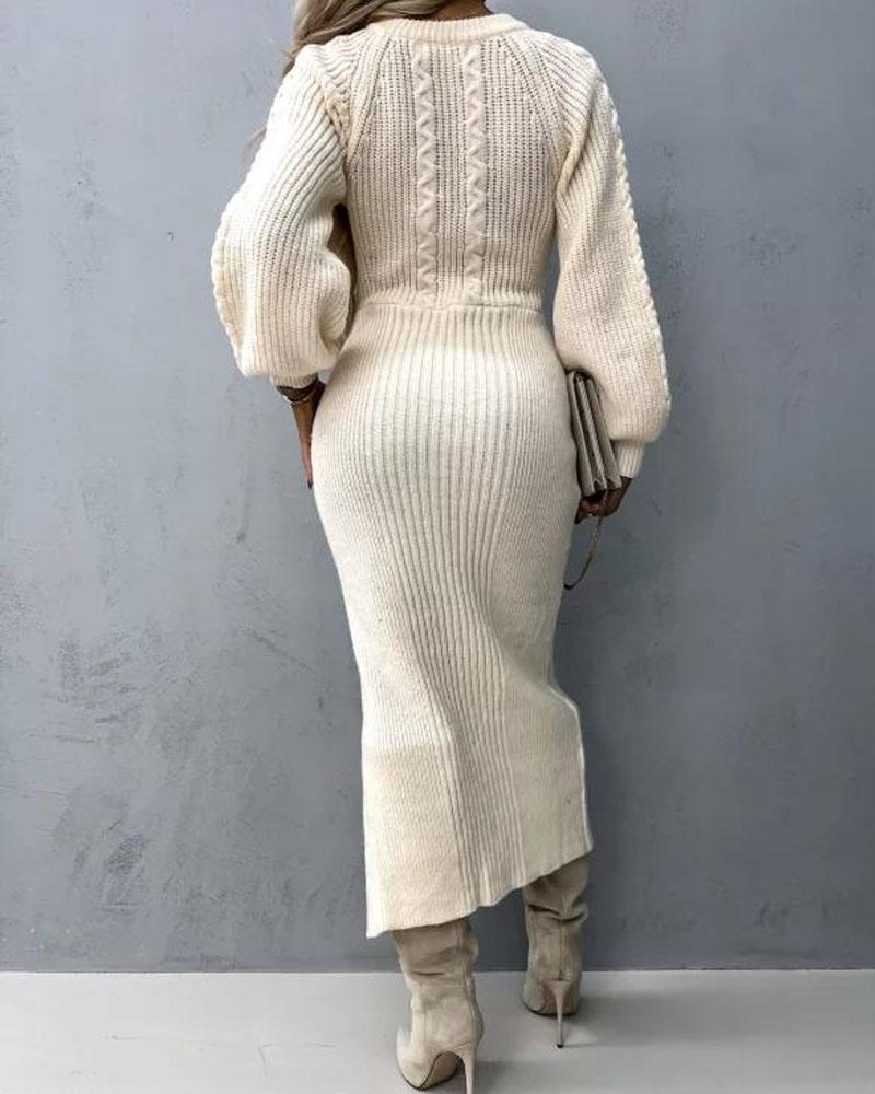 Captivating warm wool dress