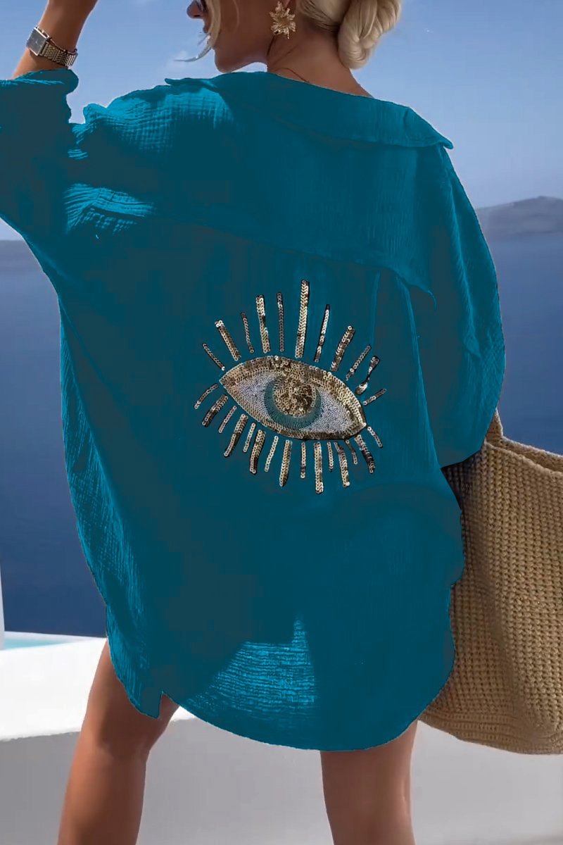Women's - blouse for beach dress eye - Oversized and Lightweight - Perfect Summer wear