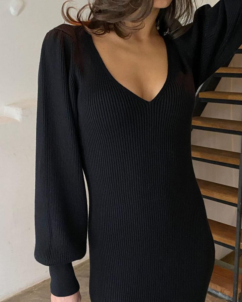 Luxurious warm wool dress