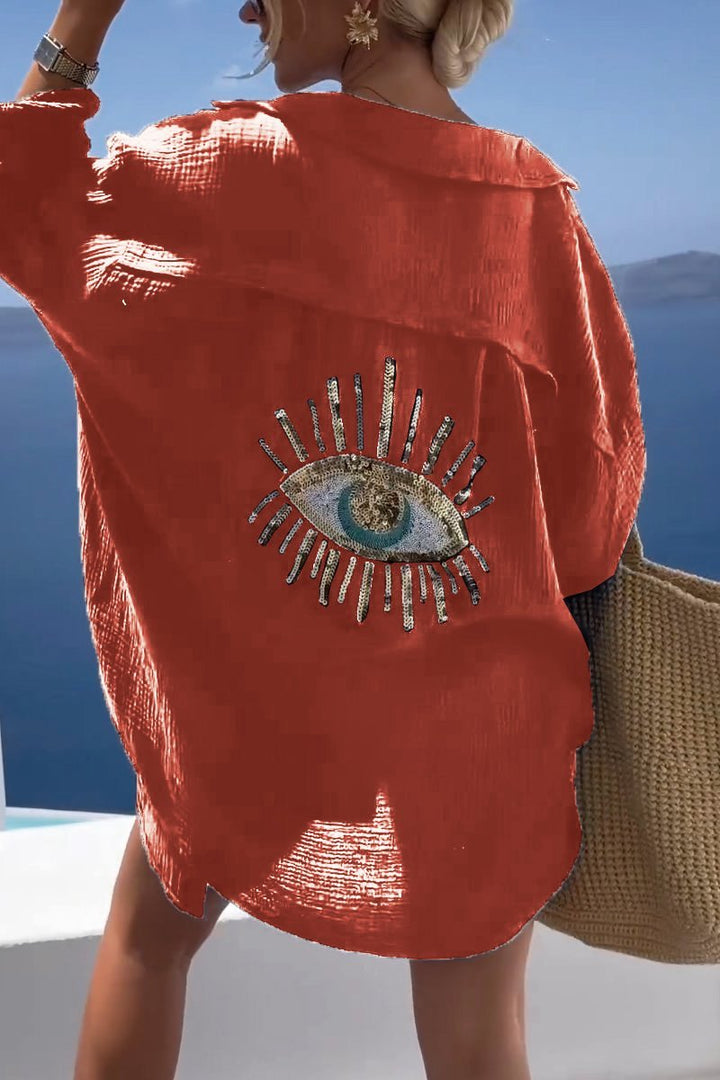 Women's - blouse for beach dress eye - Oversized and Lightweight - Perfect Summer wear