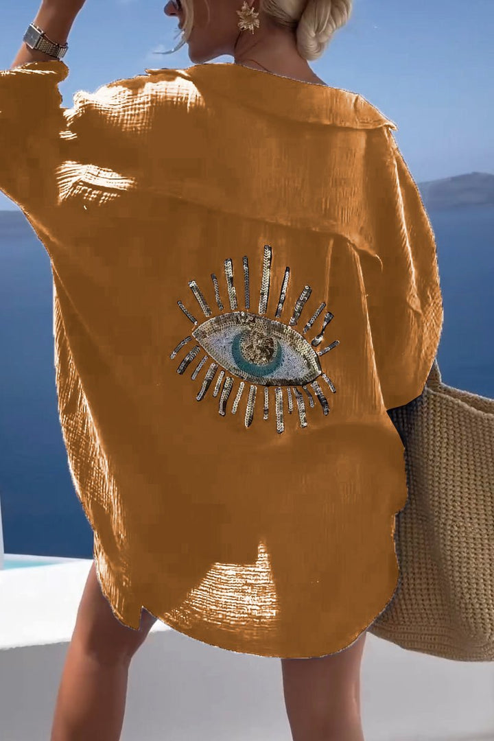 Women's - blouse for beach dress eye - Oversized and Lightweight - Perfect Summer wear
