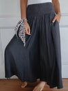 Wide cotton trousers for women