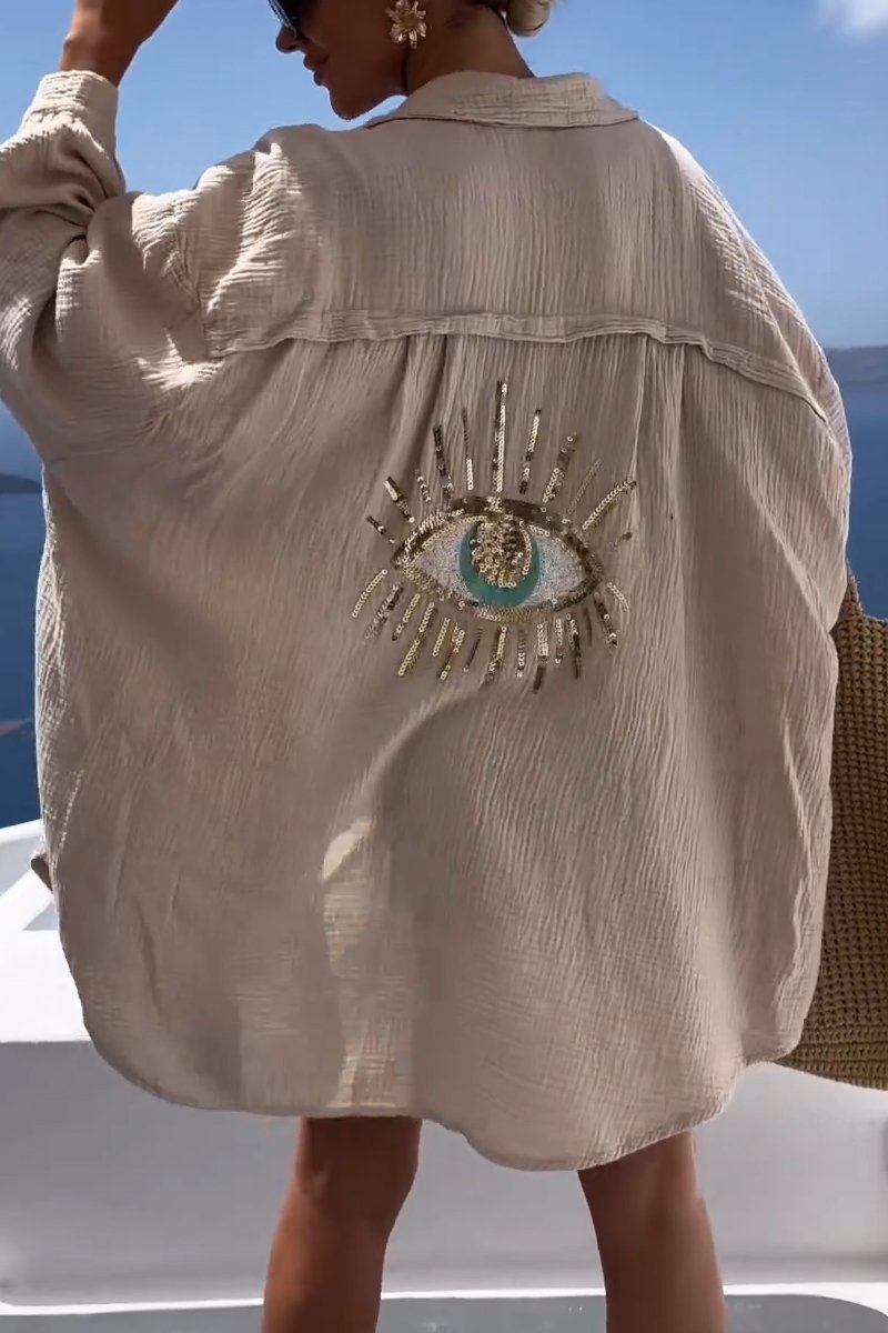 Women's - blouse for beach dress eye - Oversized and Lightweight - Perfect Summer wear
