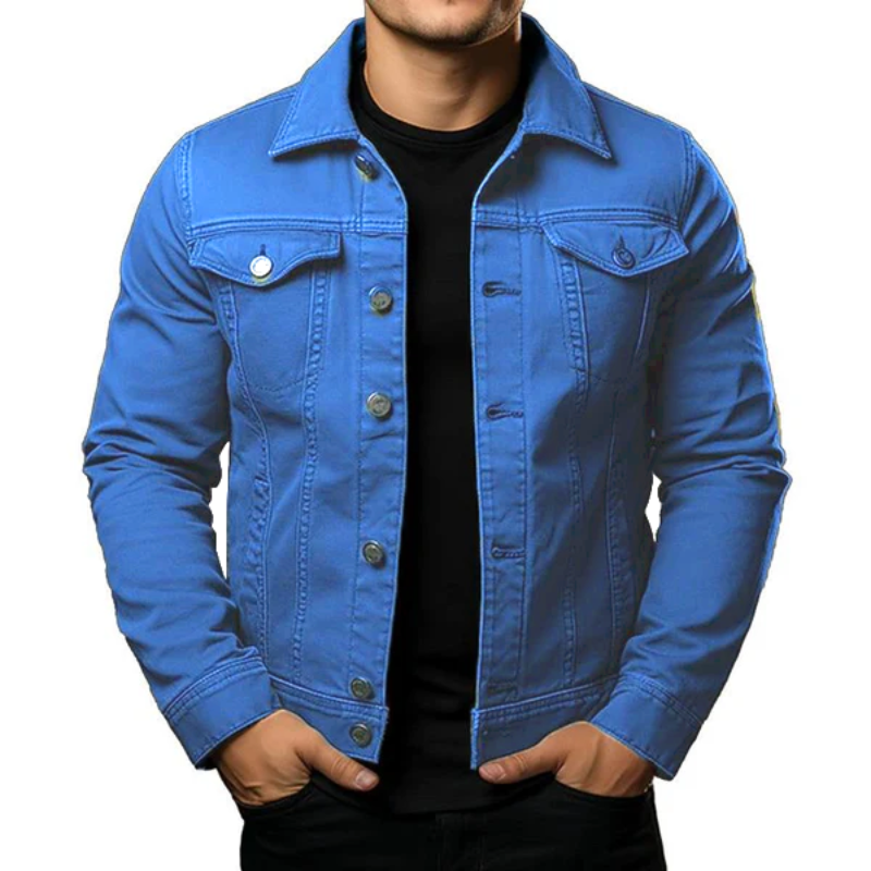 Men - Jacket - Denim - Single Breasted Fit
