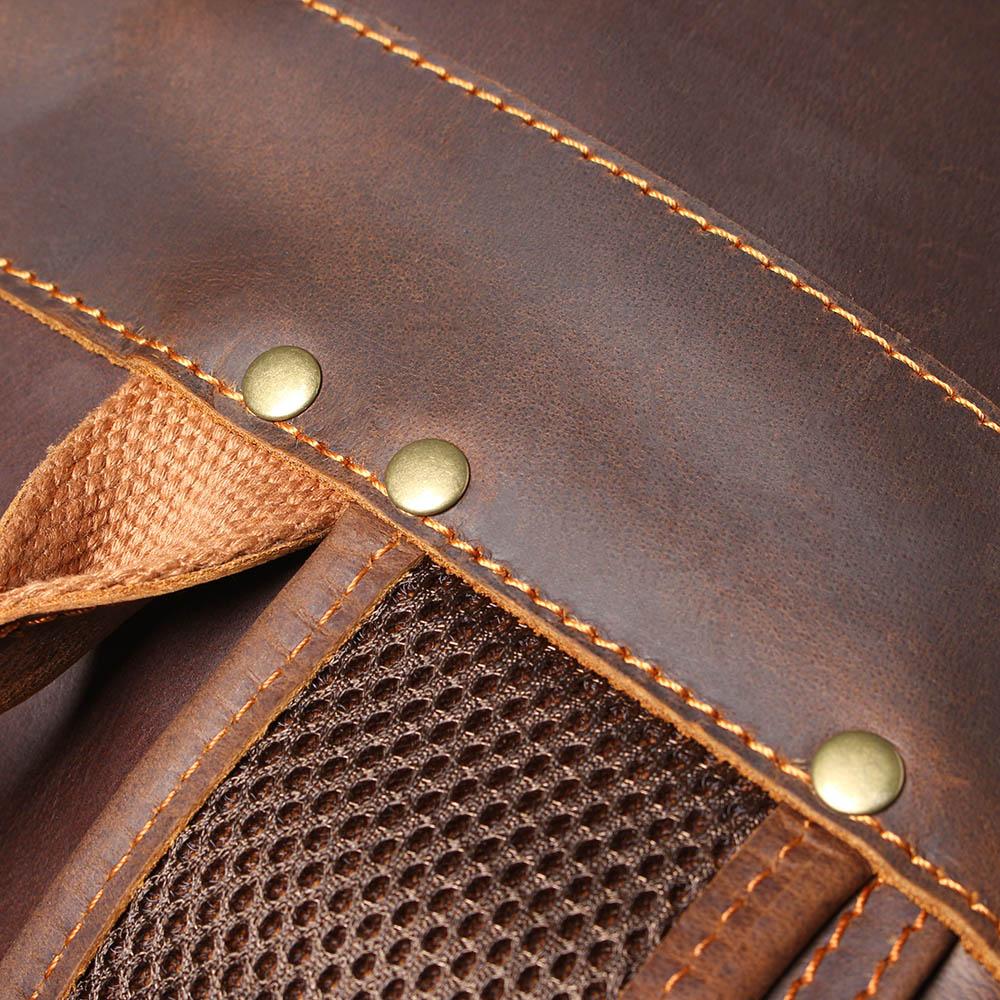 Unisex - Stylish Brown Leather Backpack - Durable & Versatile