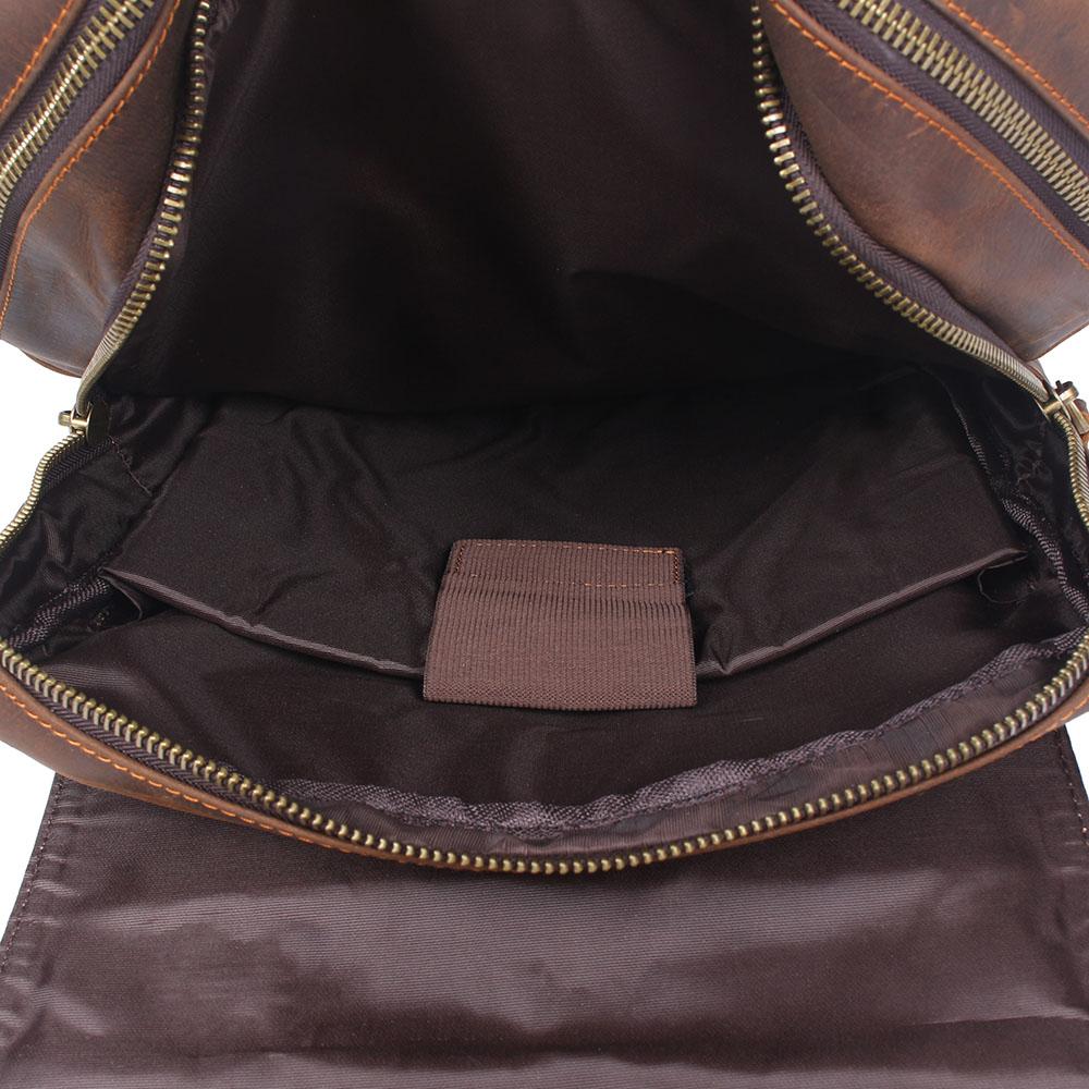 Unisex - Stylish Brown Leather Backpack - Durable & Versatile