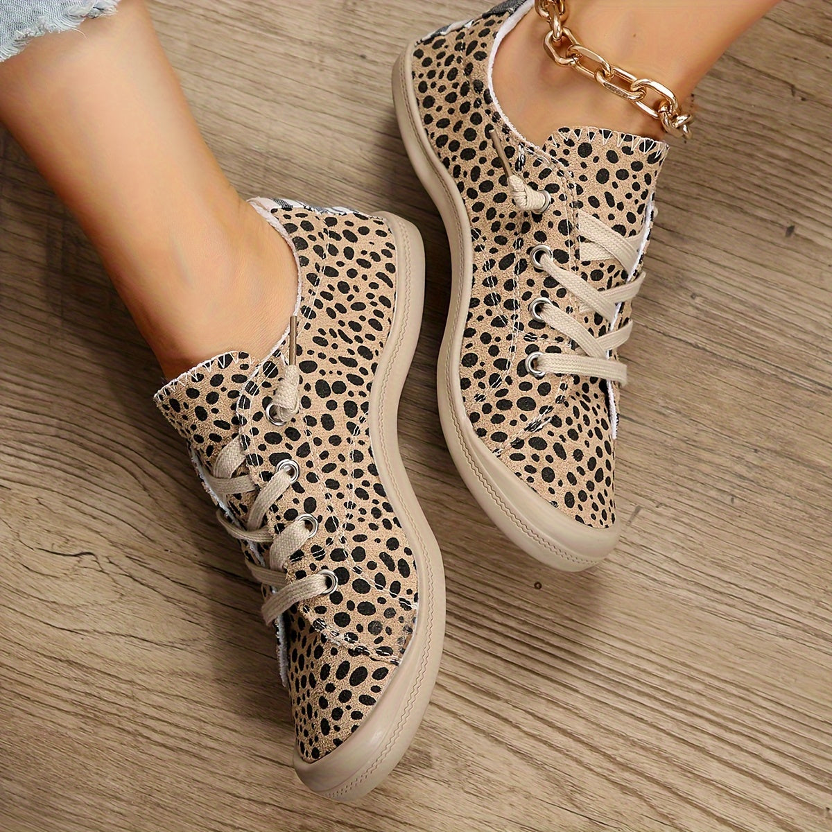 Leopard | Leopard print women's low-rise trainers