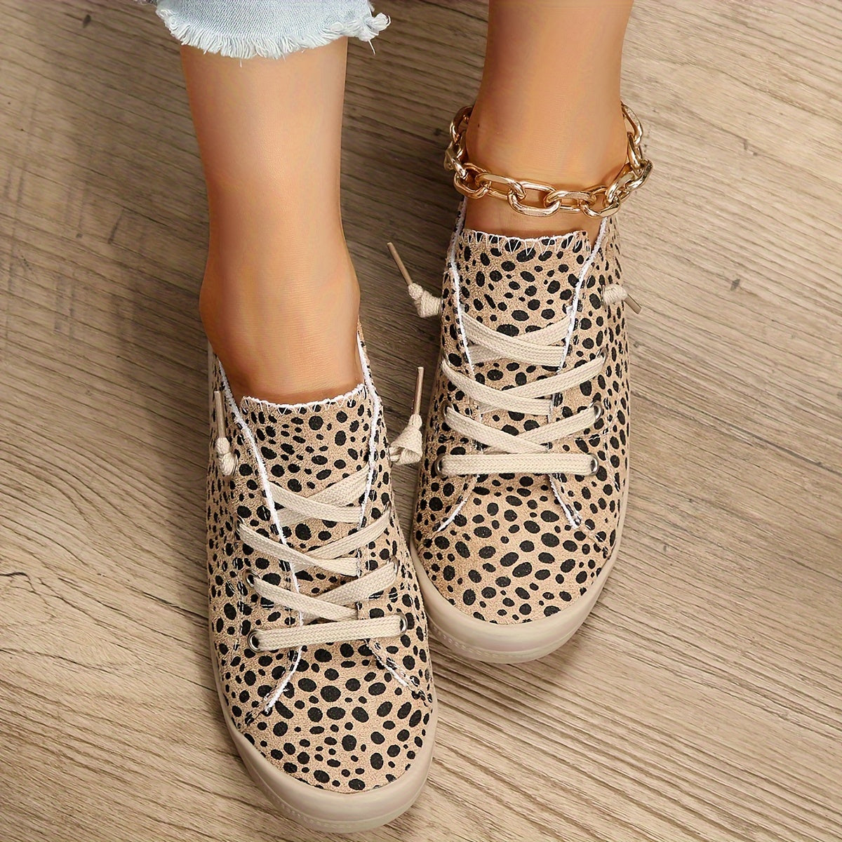 Leopard | Leopard print women's low-rise trainers