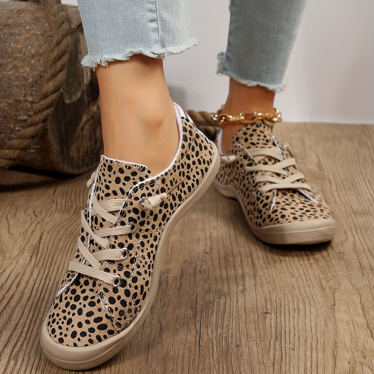 Leopard | Leopard print women's low-rise trainers