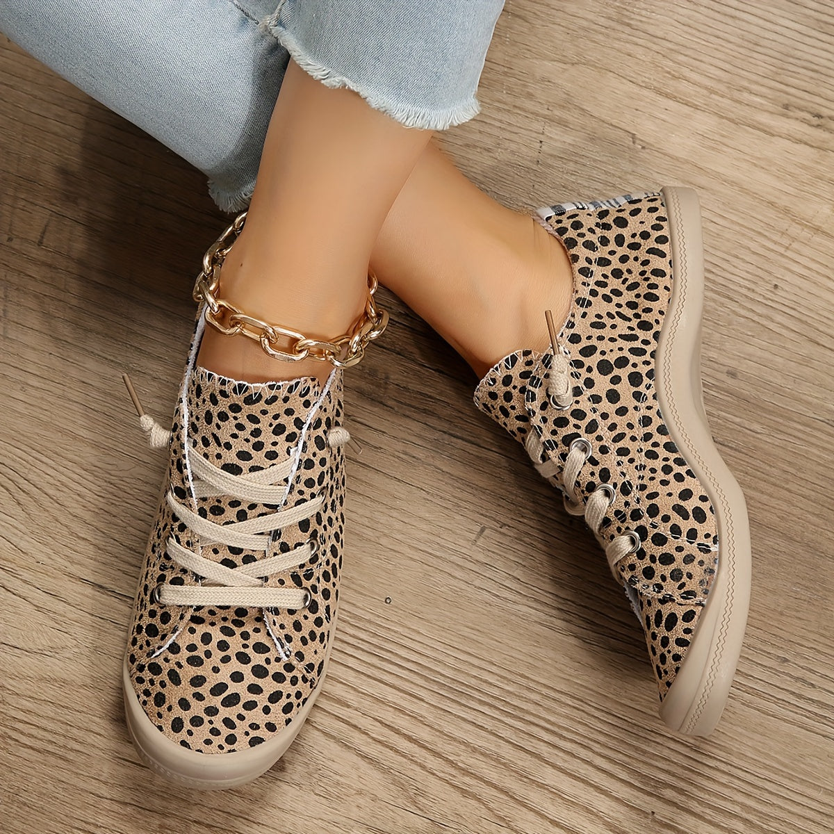 Leopard | Leopard print women's low-rise trainers