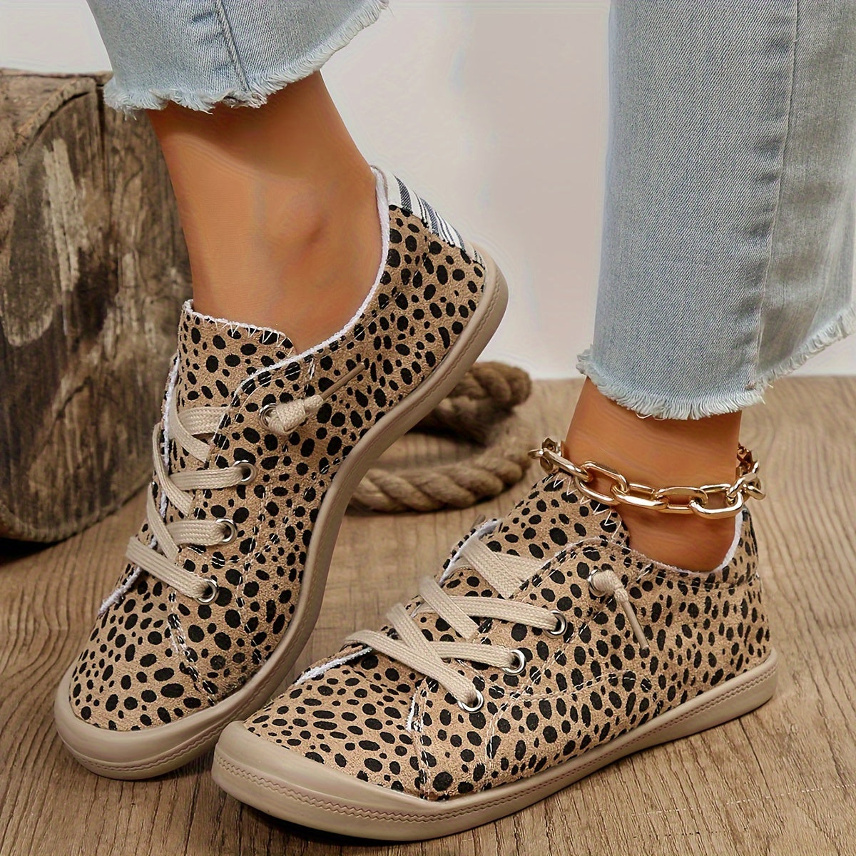 Leopard | Leopard print women's low-rise trainers