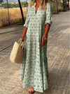 Elegant linen maxi dress